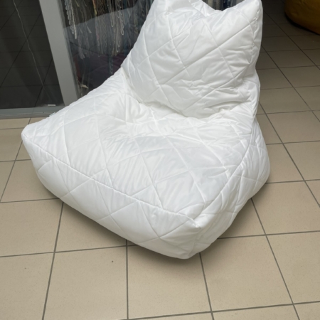 Кресло-мешок со спинкой белый