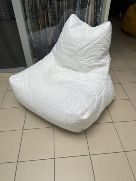 Кресло-мешок со спинкой белый